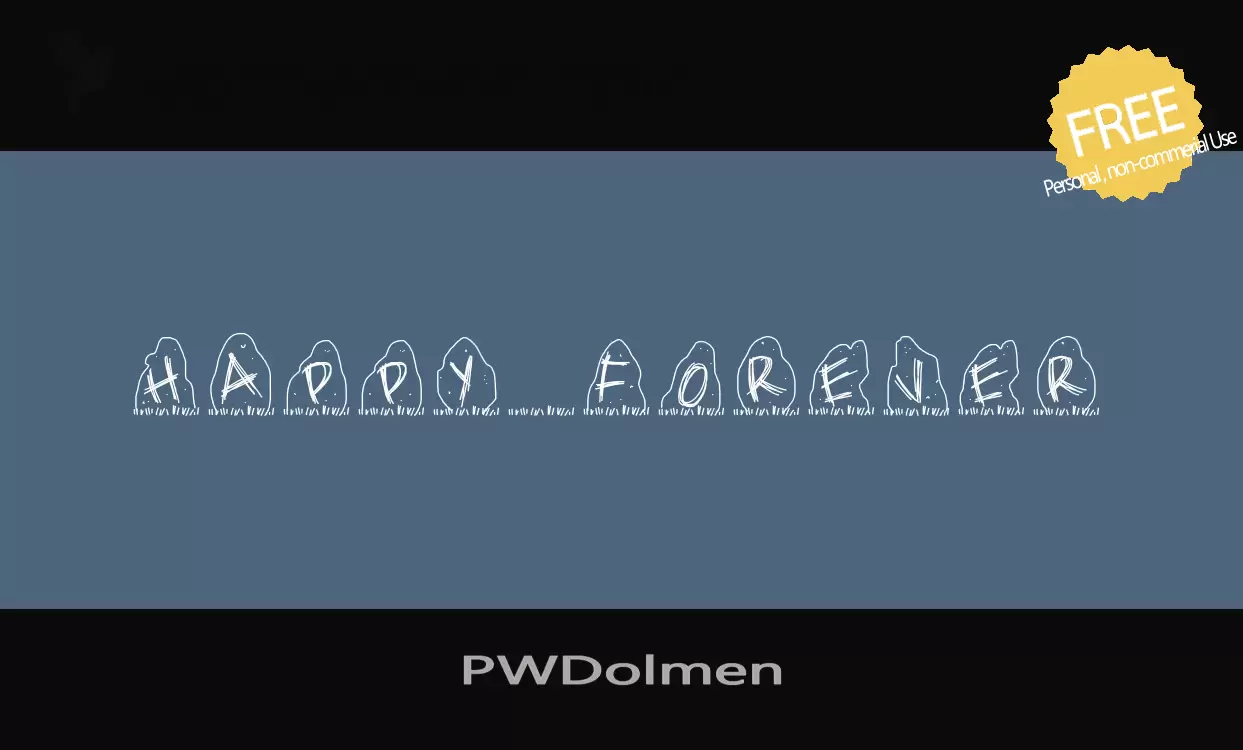 「PWDolmen」字体效果图