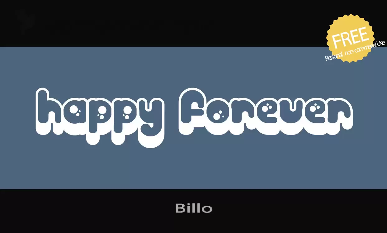 Font Sample of Billo