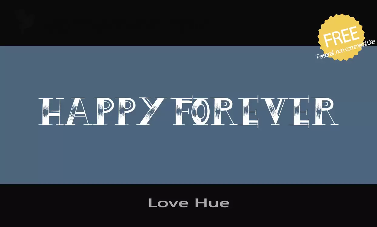 Font Sample of Love-Hue