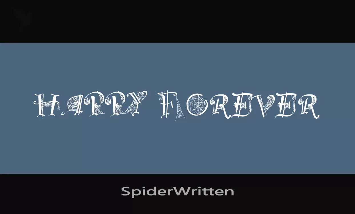 「SpiderWritten」字体效果图