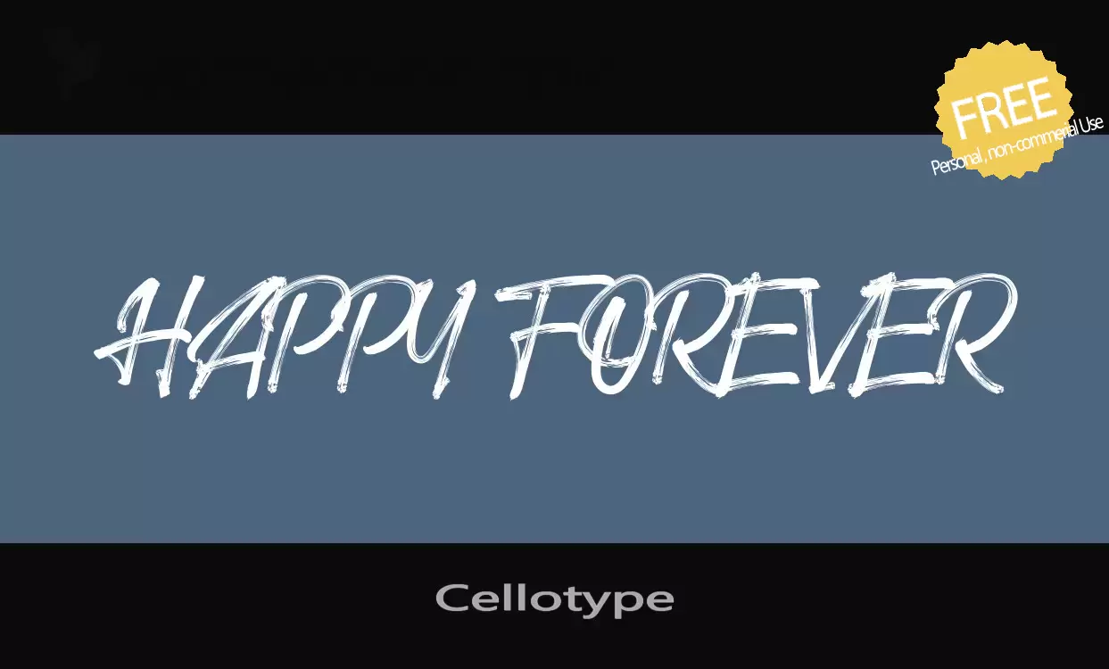 Font Sample of Cellotype