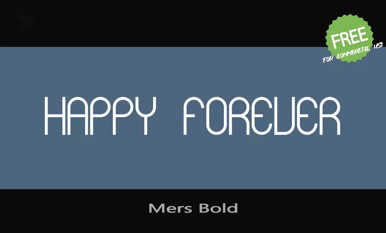 「Mers-Bold」字体效果图