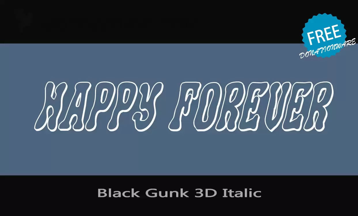 「Black-Gunk-3D-Italic」字体效果图