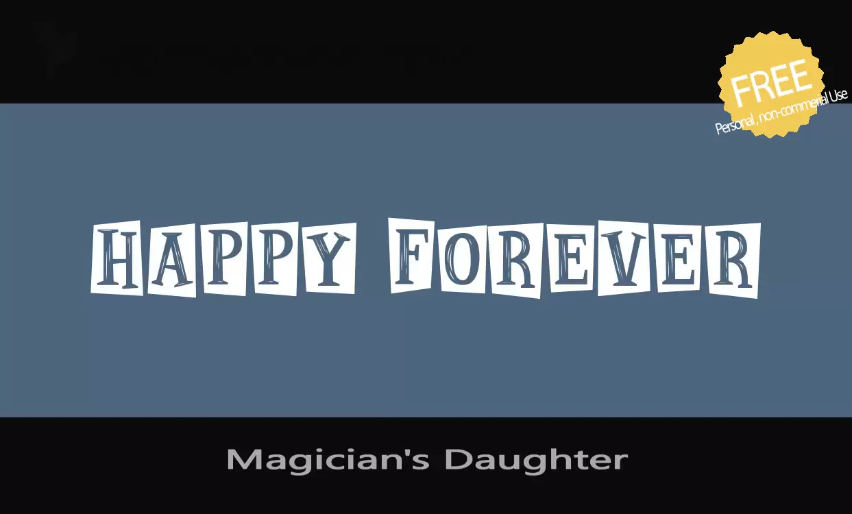 Font Sample of Magician's-Daughter