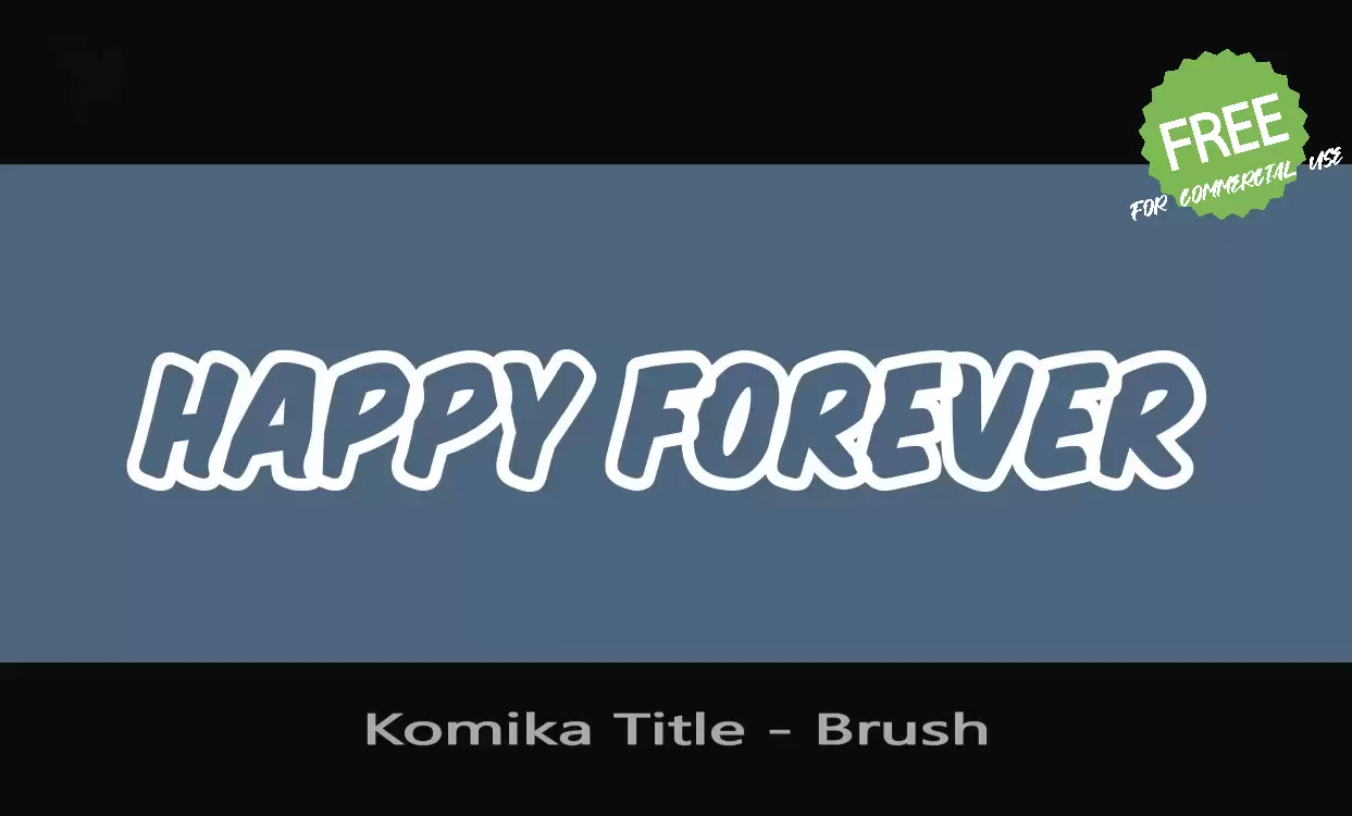 Sample of Komika-Title---Brush