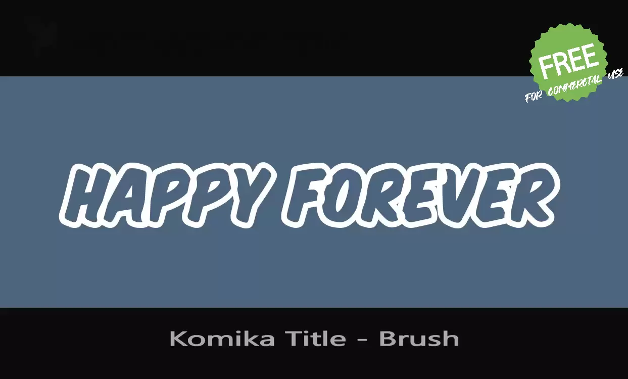 「Komika-Title---Brush」字体效果图