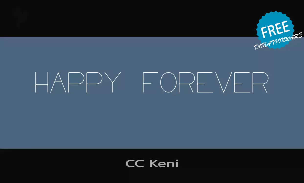 「CC-Keni」字体效果图