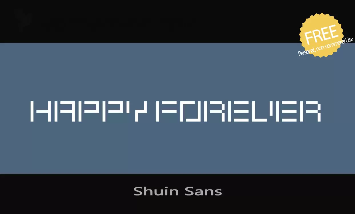 「Shuin-Sans」字体效果图
