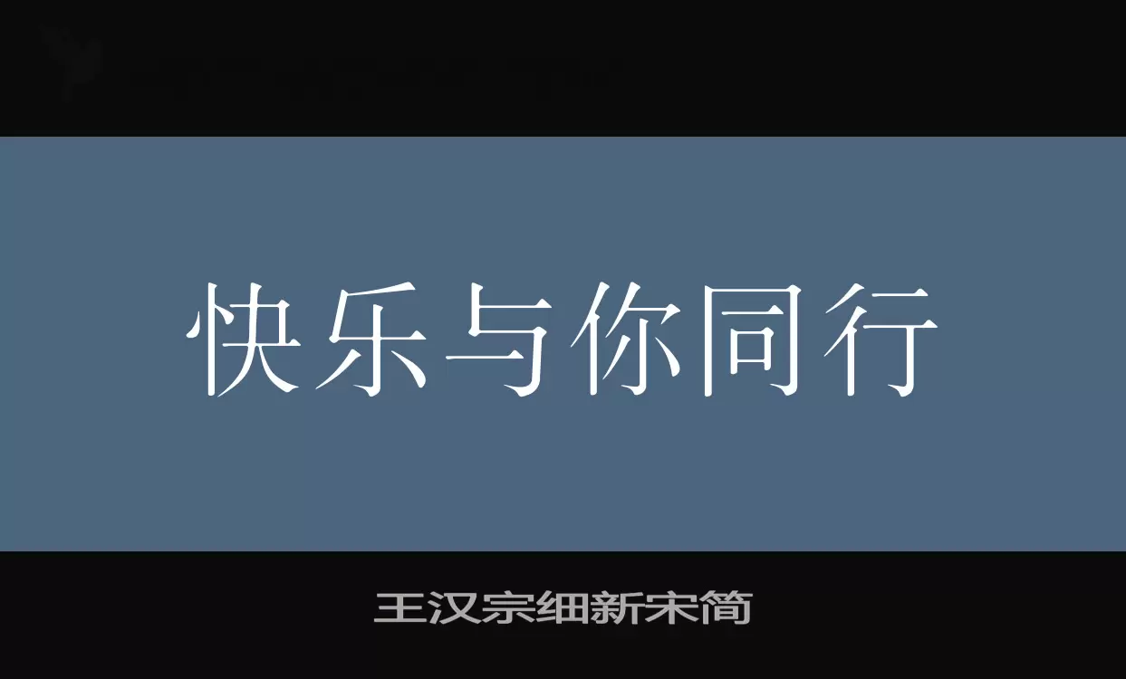 「王汉宗细新宋简」字体效果图