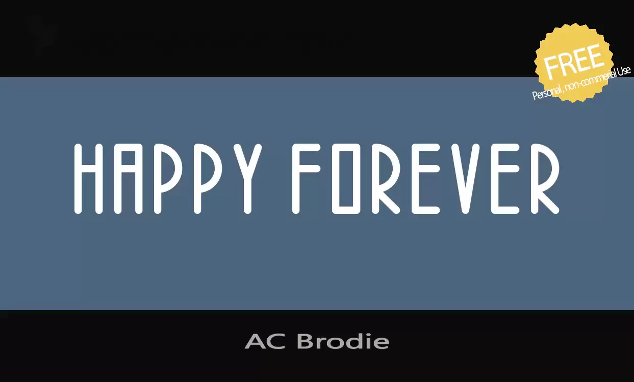 「AC-Brodie」字体效果图