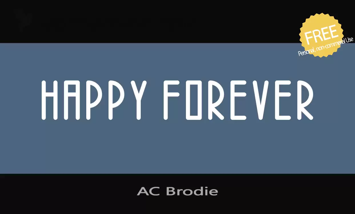 Font Sample of AC-Brodie