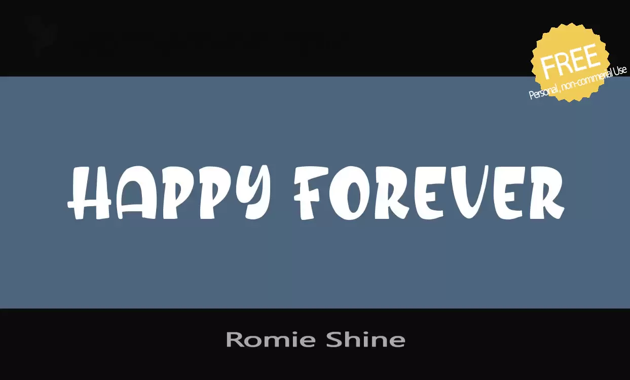 「Romie-Shine」字体效果图