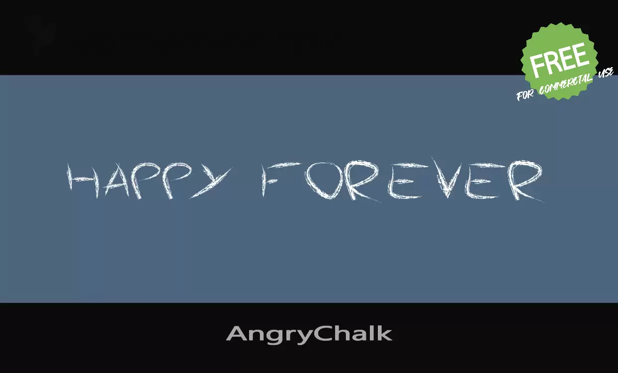 「AngryChalk」字体效果图
