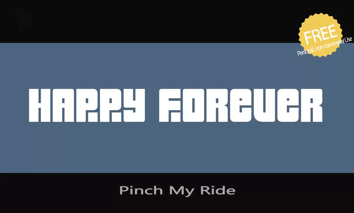 Font Sample of Pinch-My-Ride