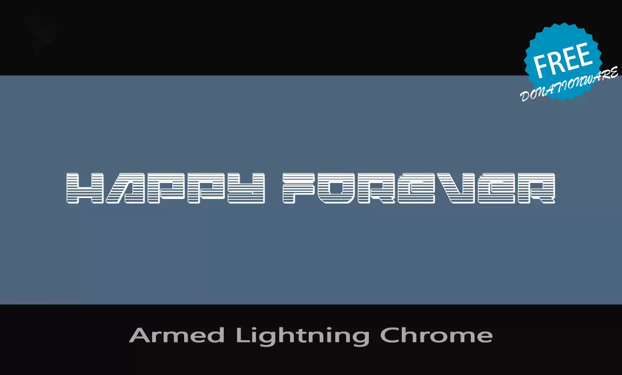 「Armed-Lightning-Chrome」字体效果图