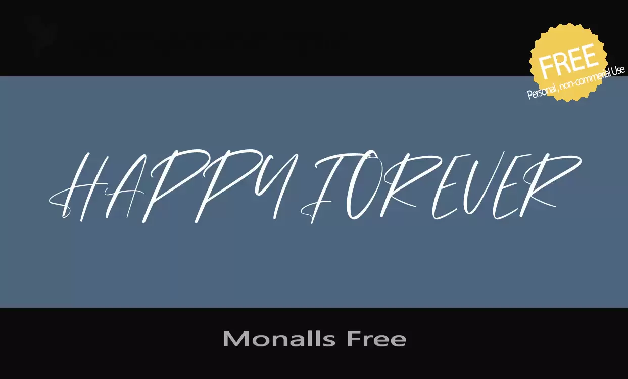 Font Sample of Monalls-Free