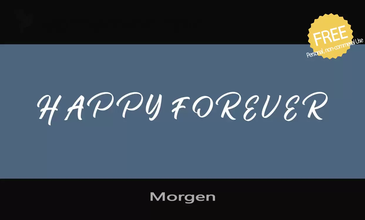 「Morgen」字体效果图
