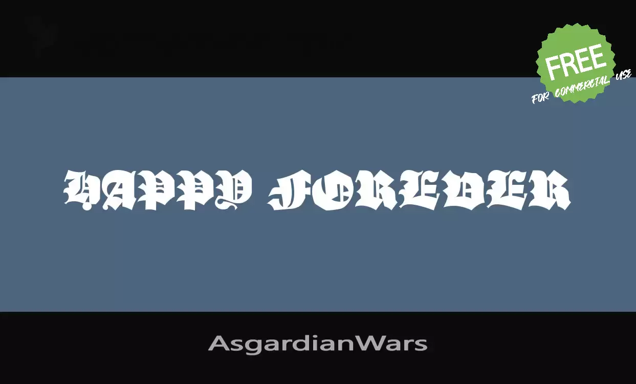 「AsgardianWars」字体效果图