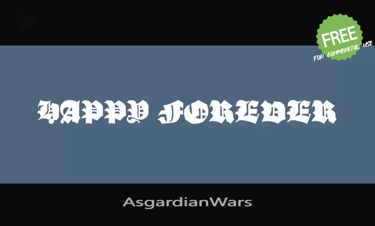 Font Sample of AsgardianWars