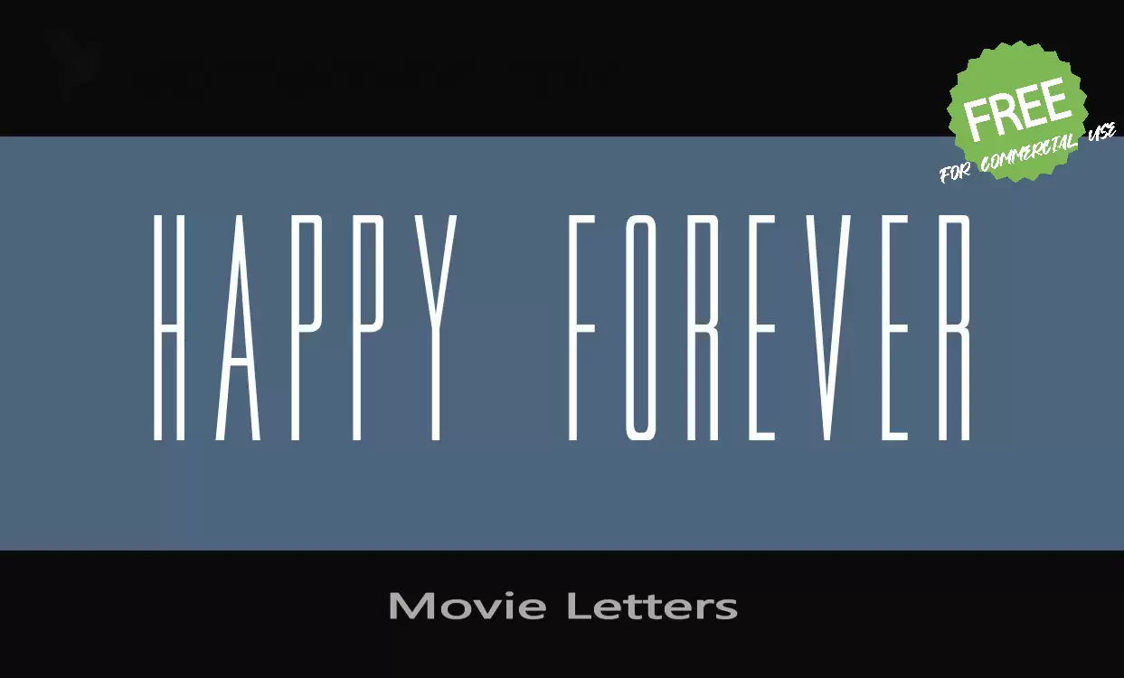 「Movie Letters」字体效果图