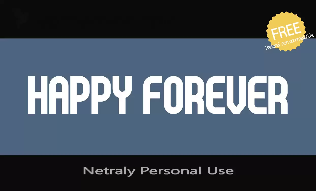「Netraly-Personal-Use」字体效果图
