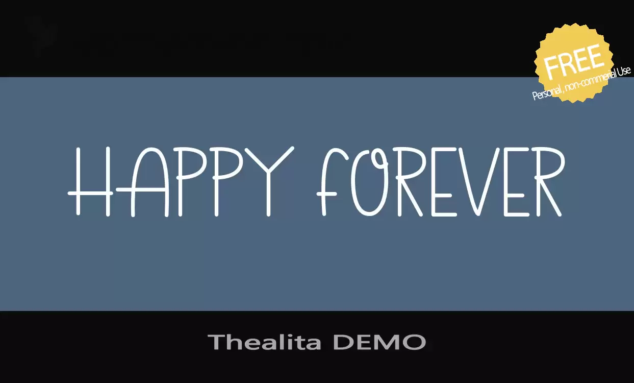 「Thealita-DEMO」字体效果图