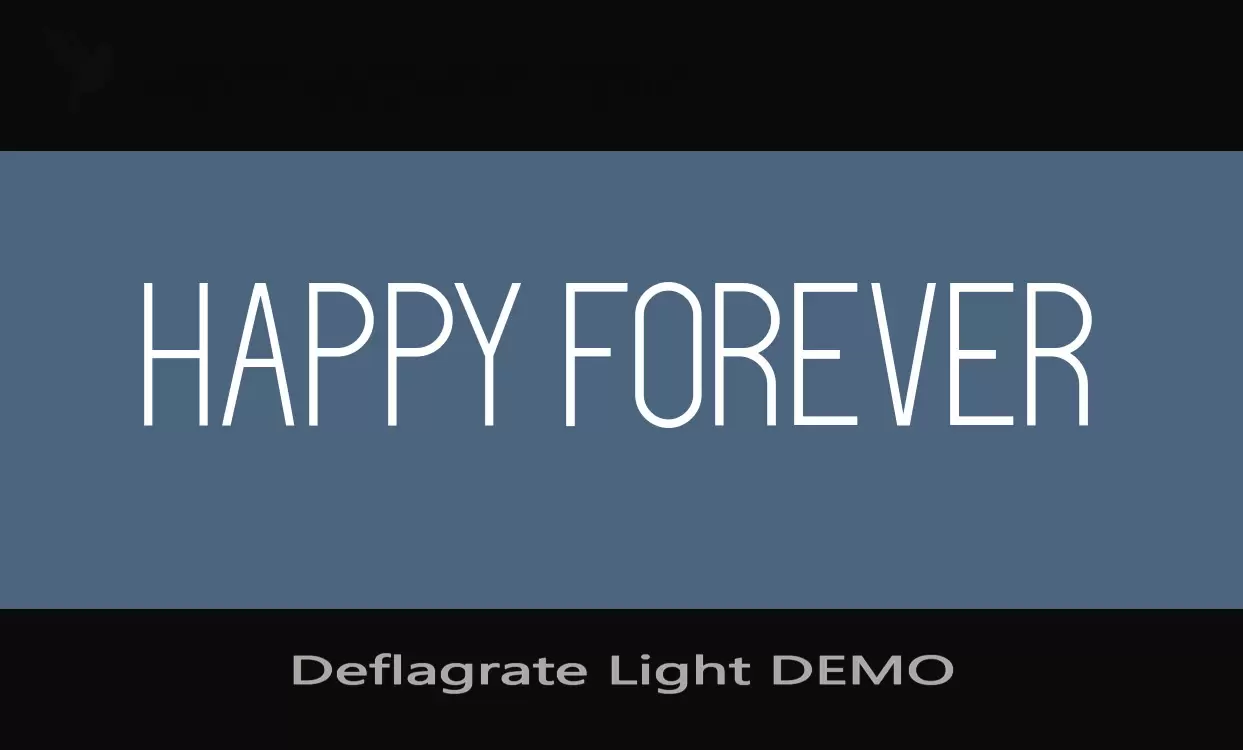 Font Sample of Deflagrate-Light-DEMO