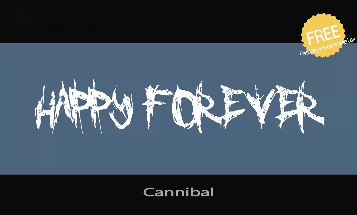 Font Sample of Cannibal