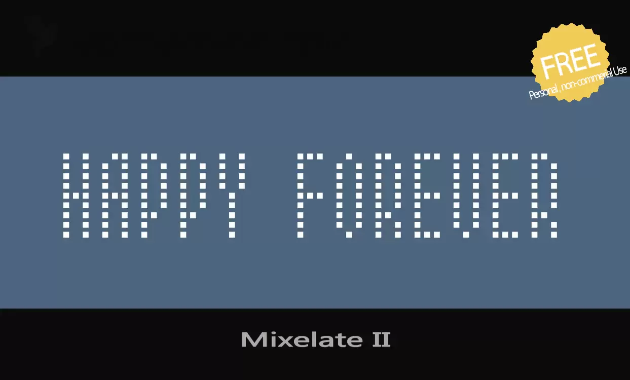 Font Sample of Mixelate-II