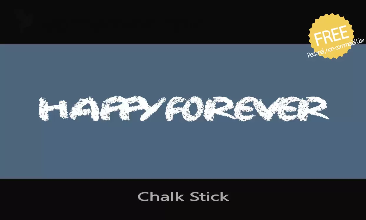 Font Sample of Chalk-Stick