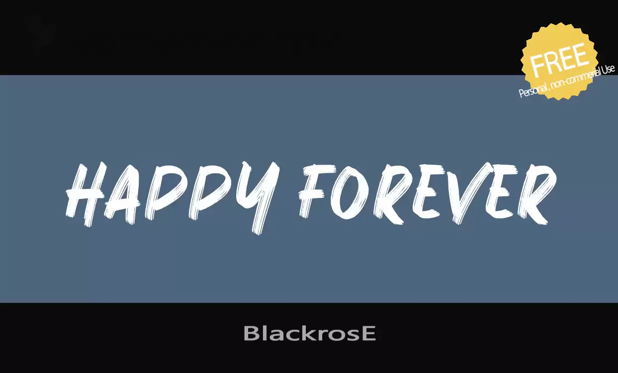 「BlackrosE」字体效果图