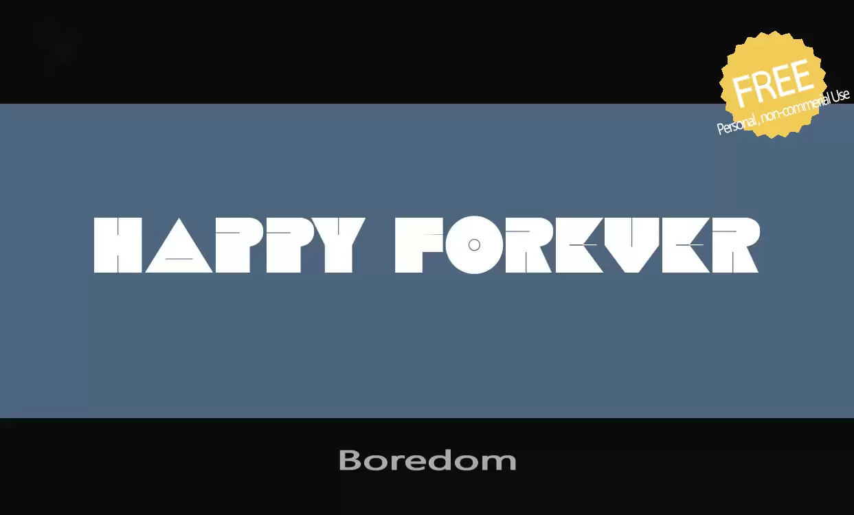 「Boredom」字体效果图