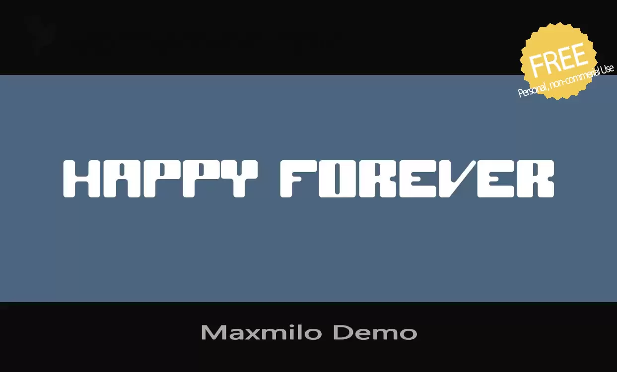 「Maxmilo-Demo」字体效果图