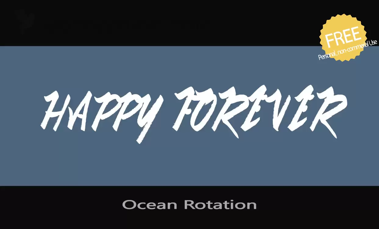 「Ocean-Rotation」字体效果图