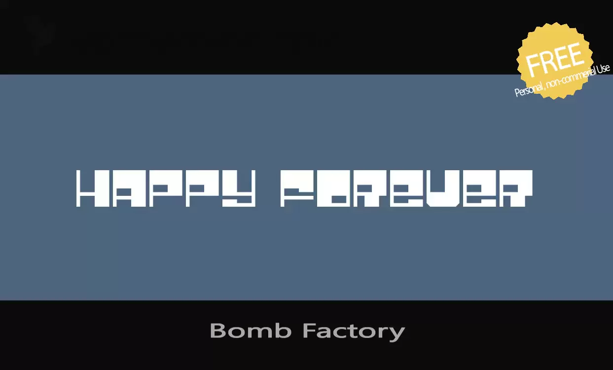 Font Sample of Bomb-Factory
