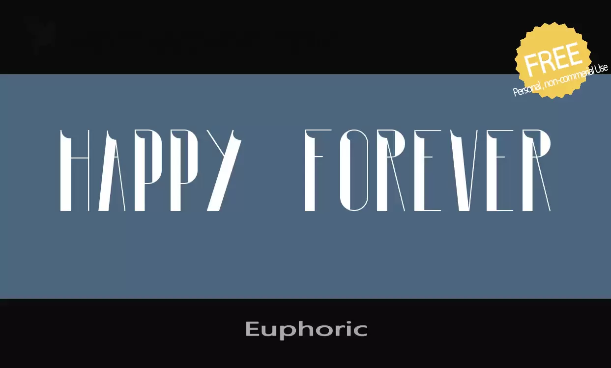 「Euphoric」字体效果图