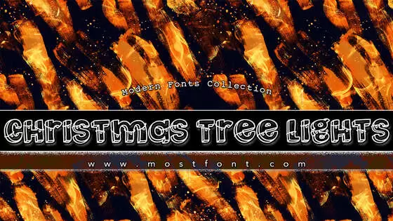 「Christmas---Tree---Lights」字体排版图片
