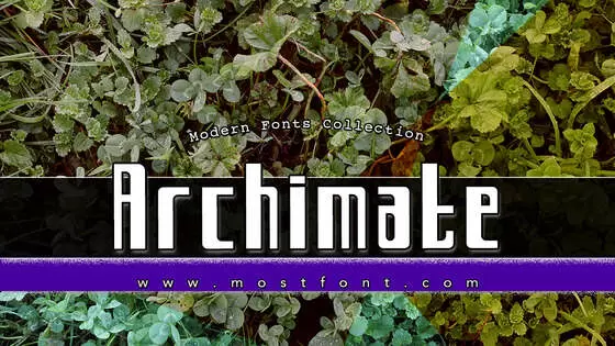 「Archimate」字体排版样式