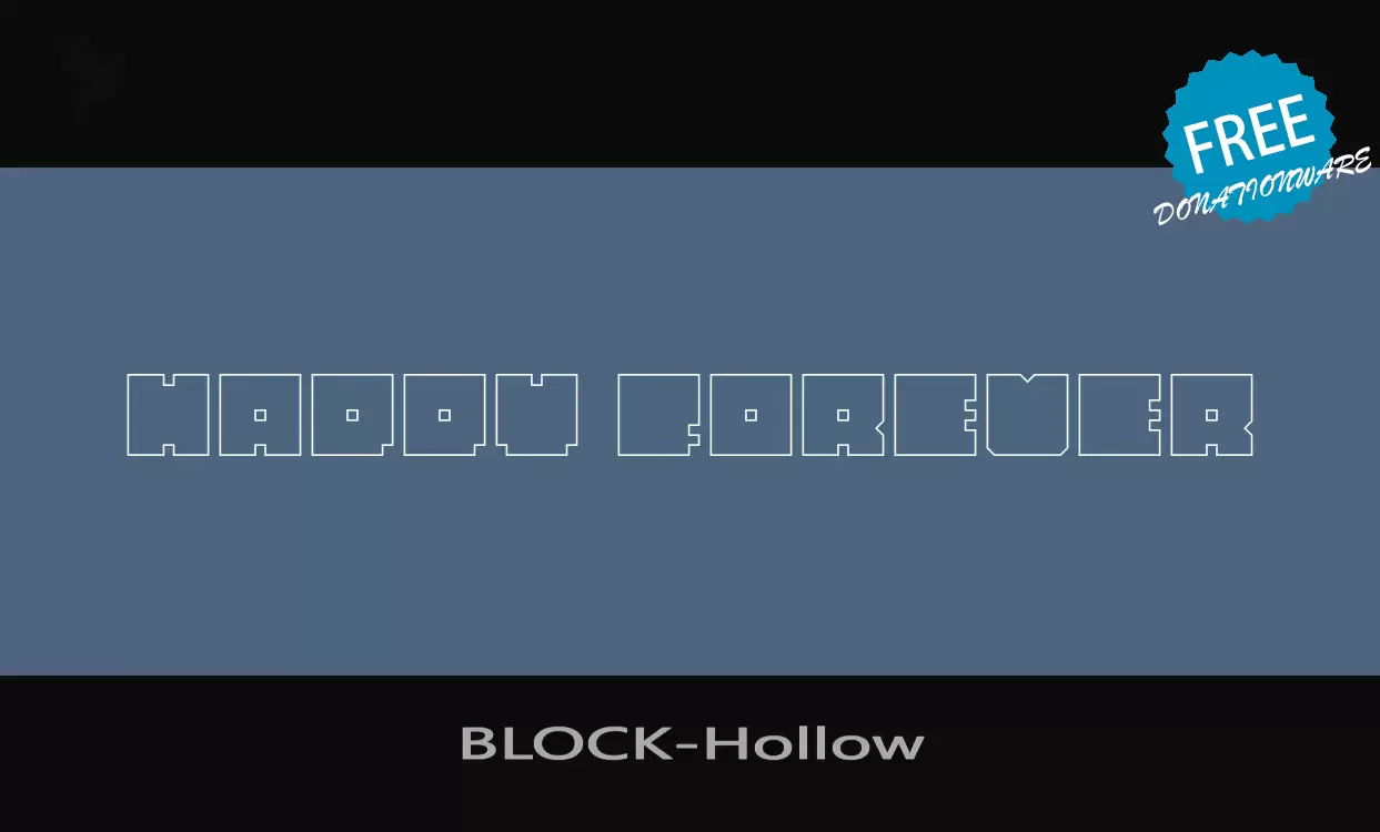 「BLOCK-Hollow」字体效果图