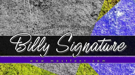 「Billy-Signature」字体排版图片