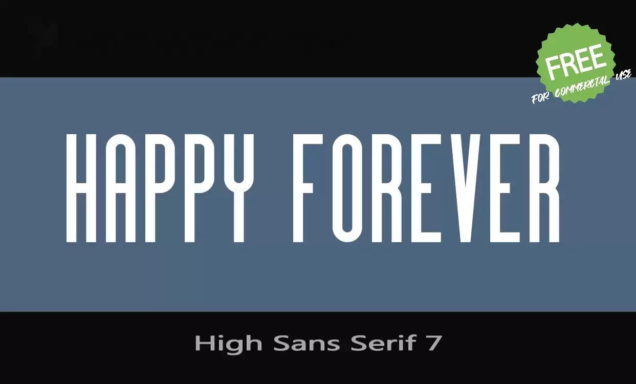 Font Sample of High-Sans-Serif-7