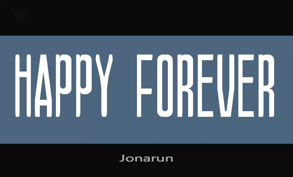 「Jonarun」字体效果图