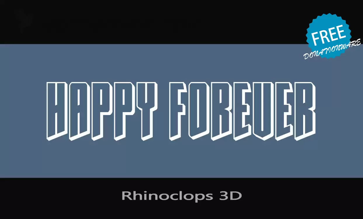 「Rhinoclops-3D」字体效果图