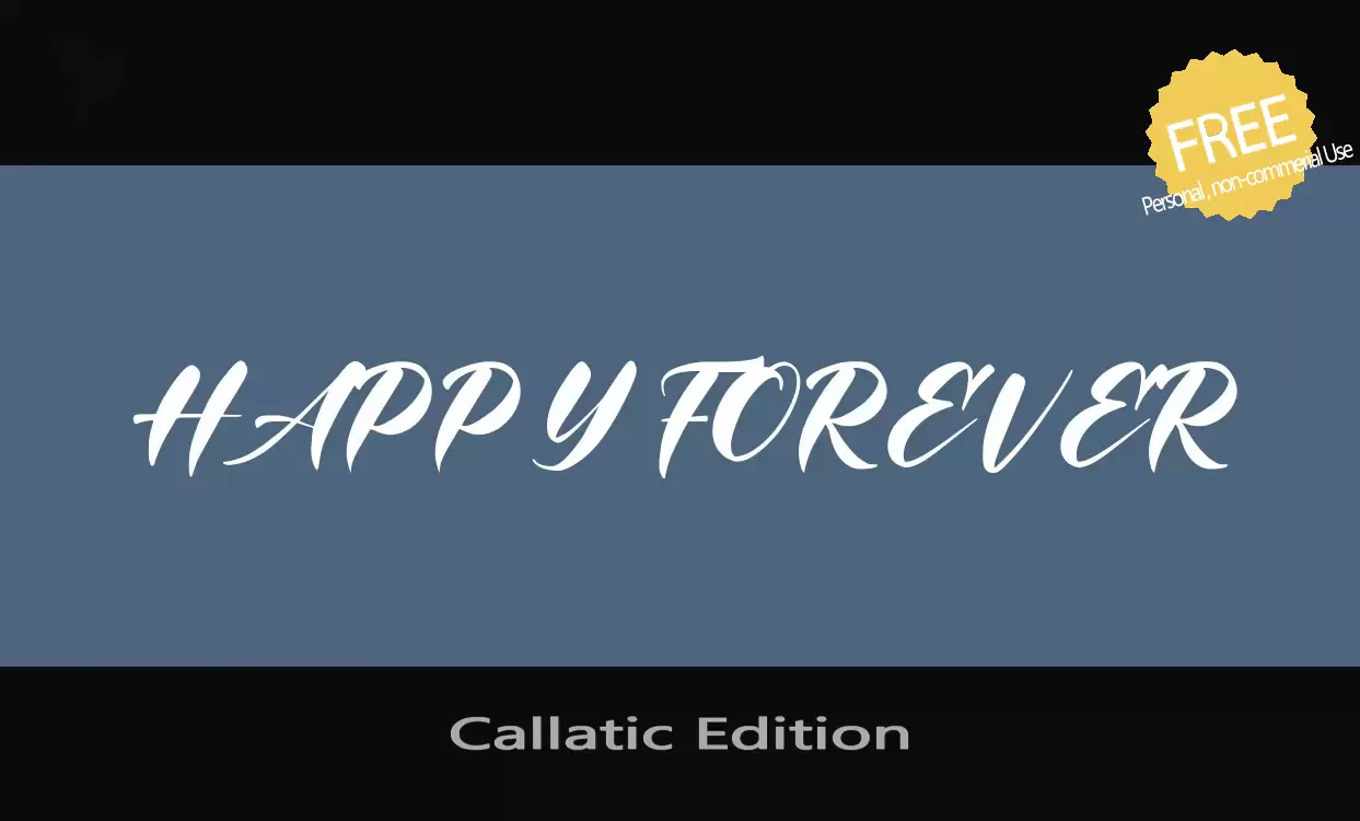 Sample of Callatic-Edition