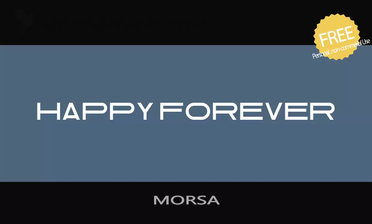 「MORSA」字体效果图