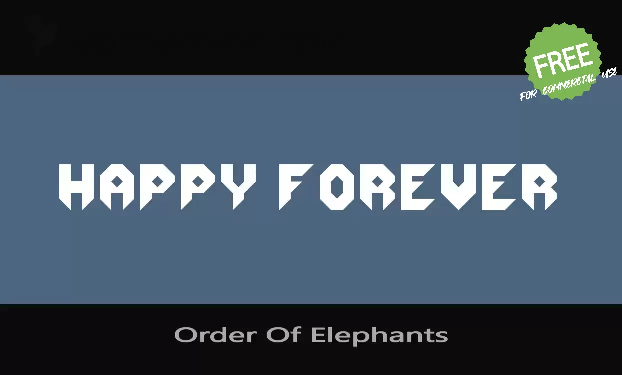 「Order-Of-Elephants」字体效果图