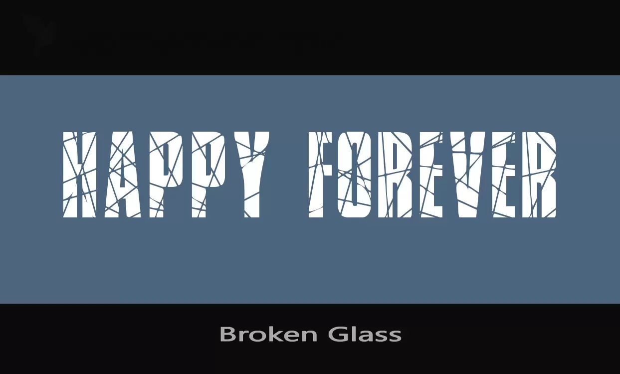 Font Sample of Broken-Glass