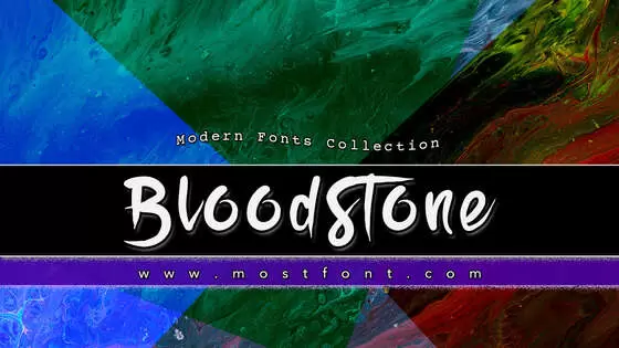 Typographic Design of Bloodstone
