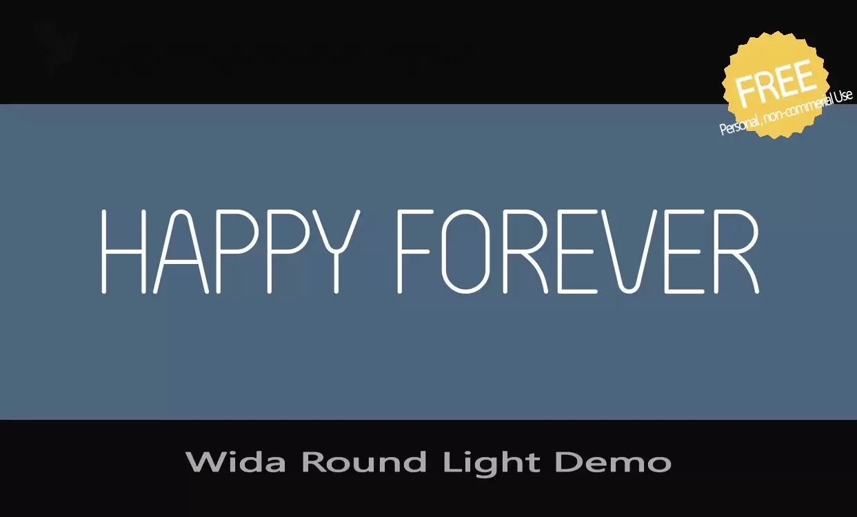 「Wida-Round-Light-Demo」字体效果图