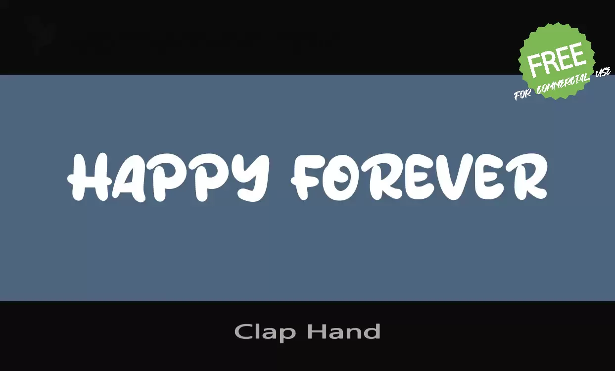「Clap-Hand」字体效果图